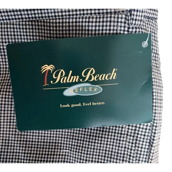 NWT Big Man Palm Beach Reflex Flat Front Wool Blend Dress Pants Size 54R Raw Hem - Picture 3 of 8